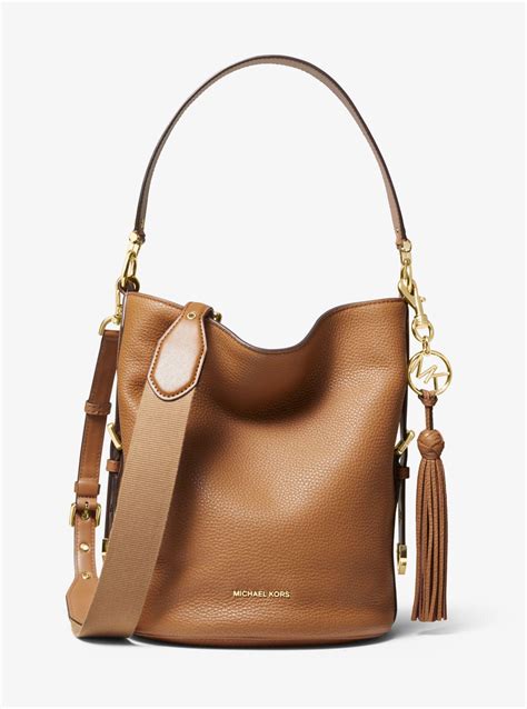 michael kors henkeltasche brooke medium|Brooke Medium Pebbled Leather Bucket Bag .